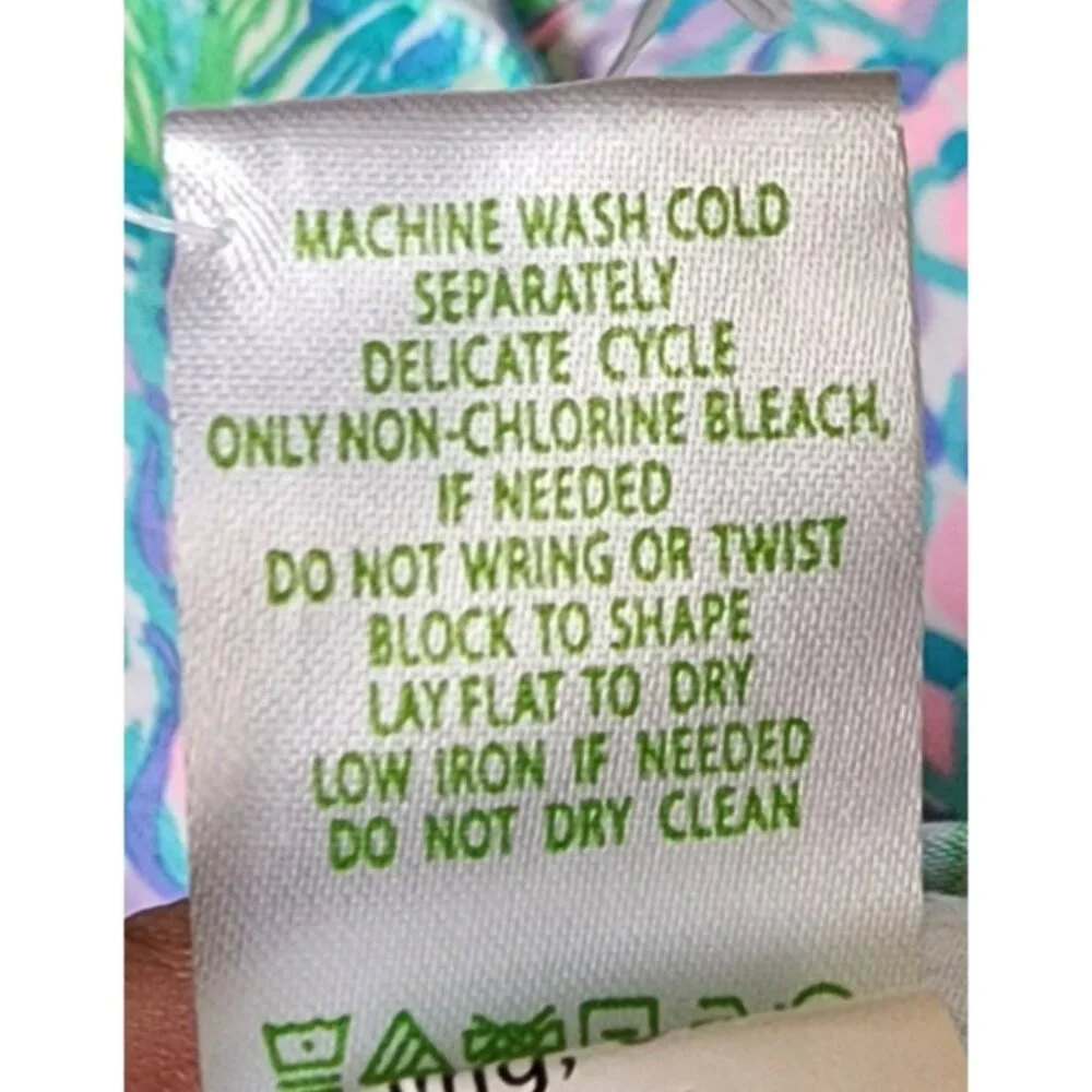 Lilly Pulitzer Women's Sz XXS‎ Long Ruffle Sleeve Button Front Pajama Top Floral